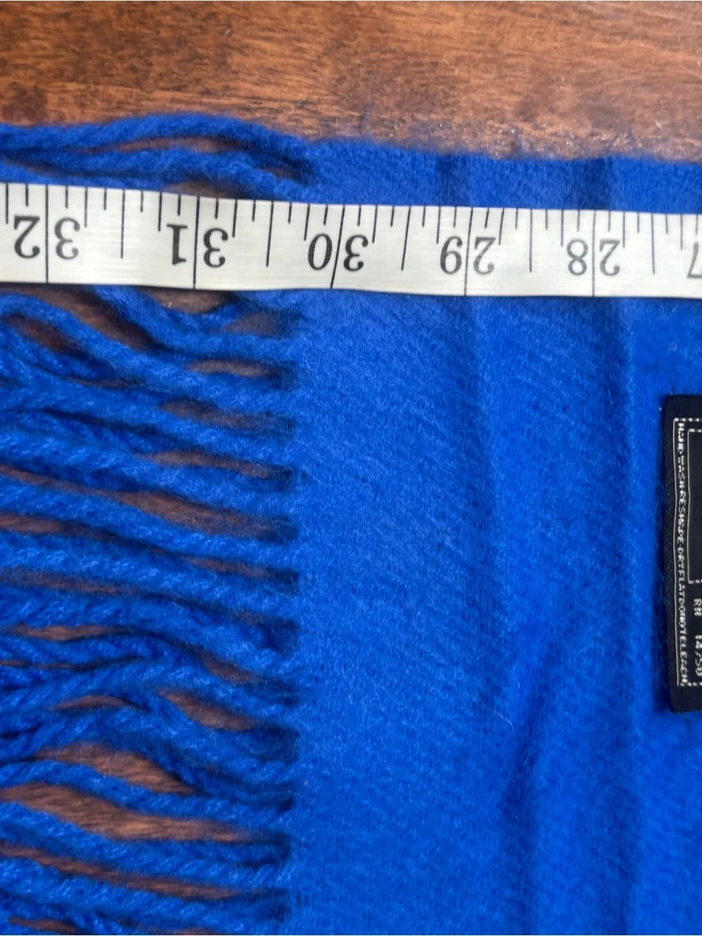 Berkshire Bright Blue Fringed Scarf